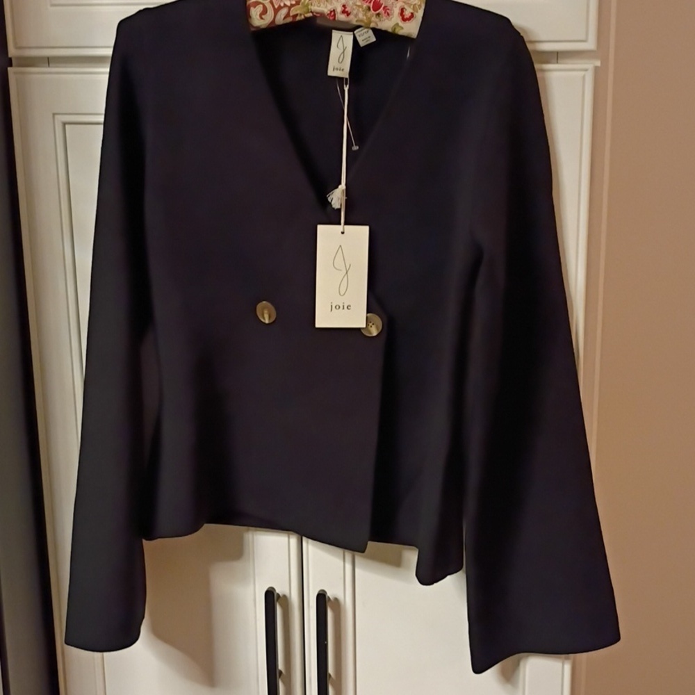 NWT Double Breasted Joie Black Cardigan - Picture 2 of 7
